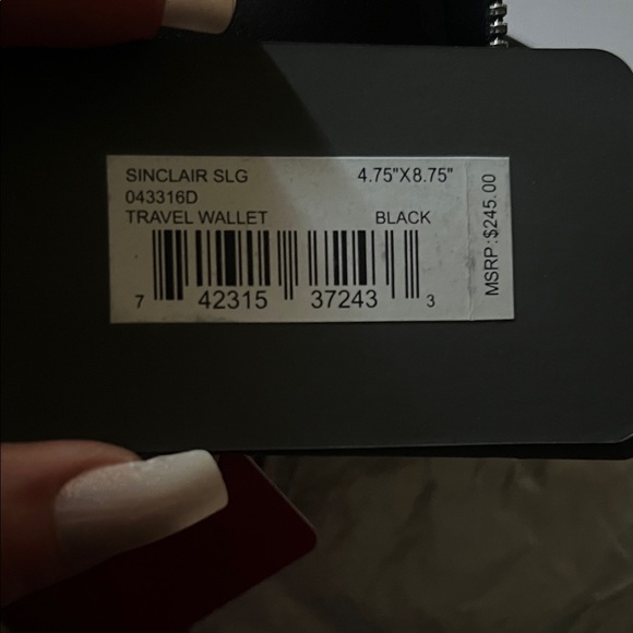 Tumi Black Textured Travel Card Holder - Picture 2 of 7